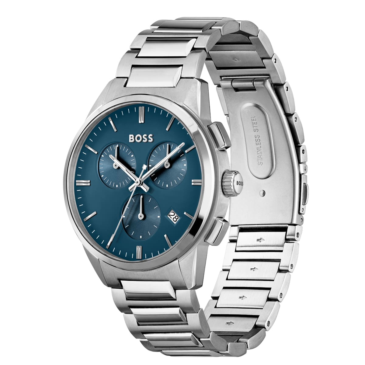 MONTRE HUGO BOSS HOMME DAPPER CHRONO ACIER